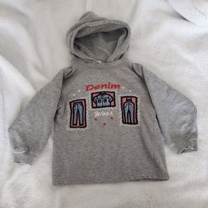 Red Denim Kid's Gray Jean Graphic Hoodie size 6